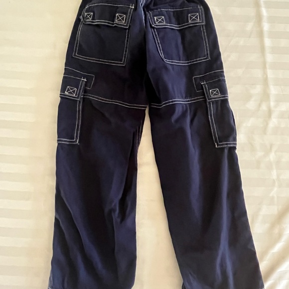 Boys Hanna Andersson Cargo Navy Blue With Tan Stitching- Size 130/8 - Picture 3 of 6